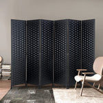 Decorative Room Divider 6 Panel Folding Privacy Screen Storage