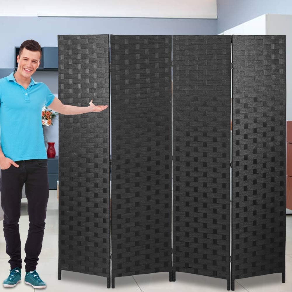 Room Divider Folding Privacy Screen Storage Design Wooden Frame