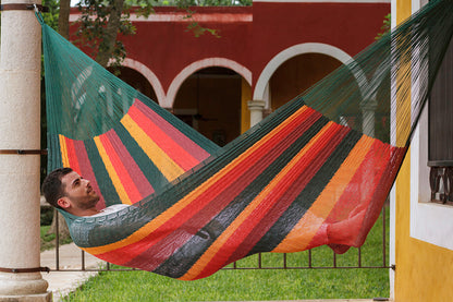 Queen Size Cotton Mexican Hammock in Imperial Colour