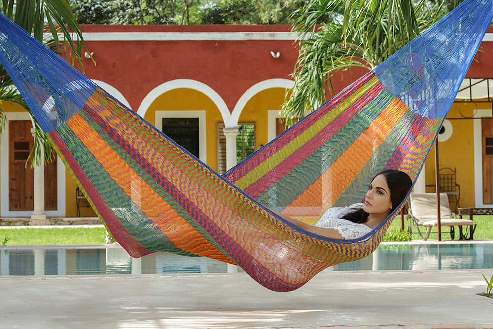Queen Size Cotton Mexican Hammock in Mexicana Colour
