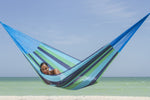 Queen Size Cotton Mexican Hammock in Oceanica Colour