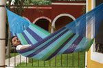 Queen Size Cotton Mexican Hammock in Oceanica Colour