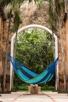 King Size Cotton Mexican Hammock in Oceanica Colour