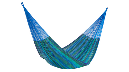 Mayan Legacy Jumbo Size Cotton Mexican Hammock in Caribe Colour