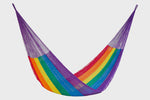 King Plus Size Nylon Mexican Hammock in Rainbow Colour