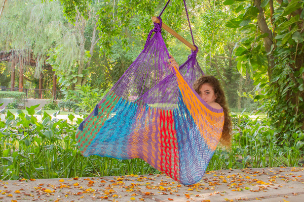  Extra Large Outdoor Cotton Mexican Hammock Chair In Colorina Colour