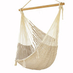 Extra Large Outdoor Cotton Mexican Hammock Chair In Cream Colour