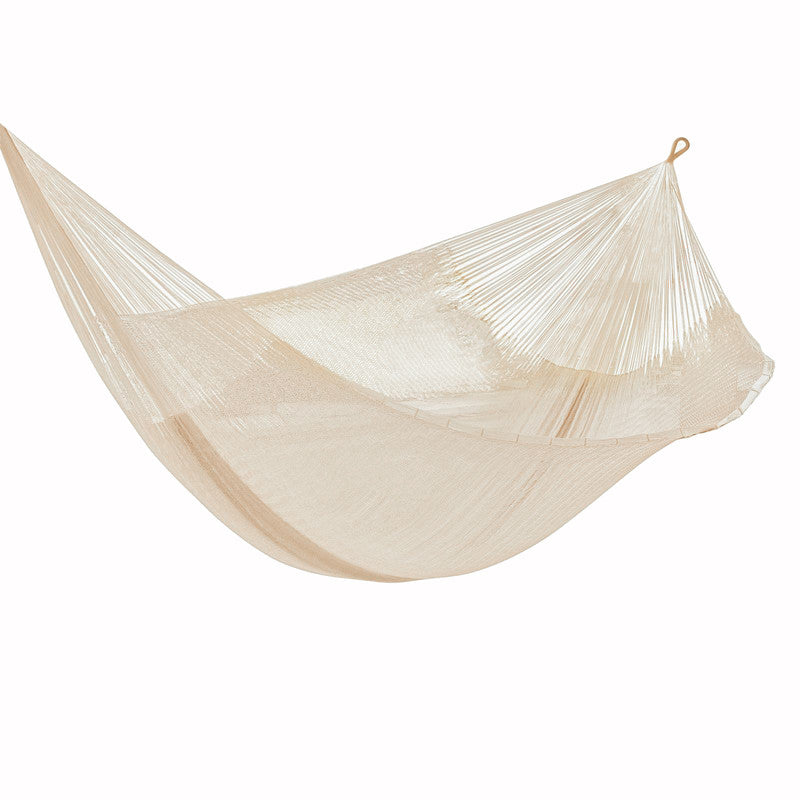 King Size Super Nylon Mexican Hammock In Cream Colour