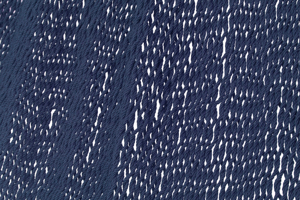 Outdoor Undercover Cotton Hammock With Tassels King Size Blue