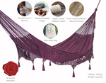 Outdoor Undercover Cotton Hammock King Maroon