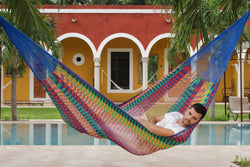 Jumbo Size Outdoor Cotton Mexican Hammock in Mexicana Colour
