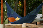 Outdoor Undercover Cotton Hammock King Size Blue