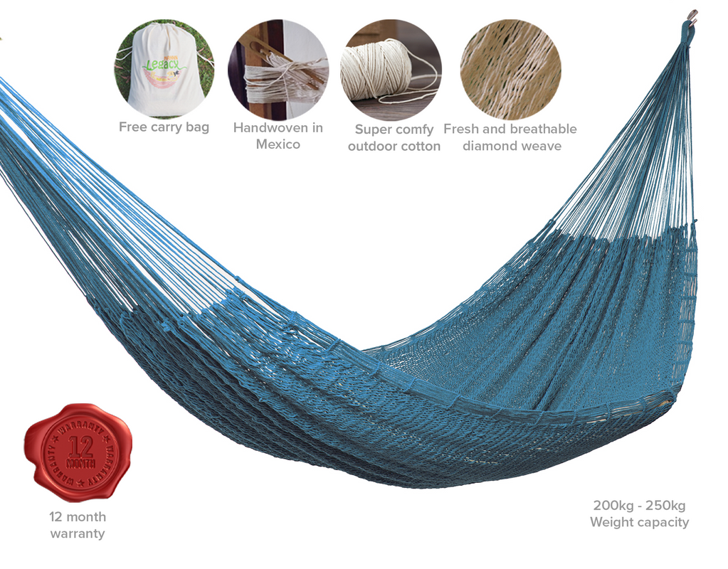 Outdoor Undercover Cotton Hammock King Size Bondi