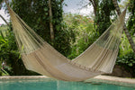 King Size Outdoor Cotton Mexican Hammock in Cream Colour