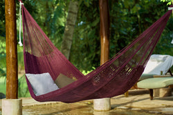 Outdoor Undercover Cotton Hammock King Size Maroon