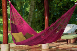 Outdoor Undercover Cotton Hammock King Size Mexican Pink