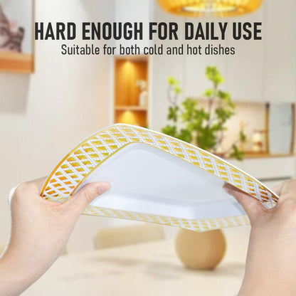 Gold Disposable Tableware Set