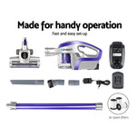 Powerful Devanti Cordless Vacuum Cleaner - 150W Purple