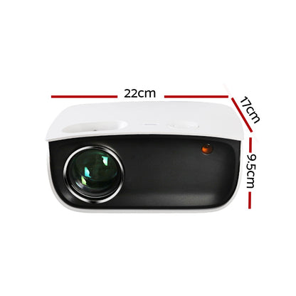 Portable Mini Video Projector 1080P Wifi Home Theater Hdmi White