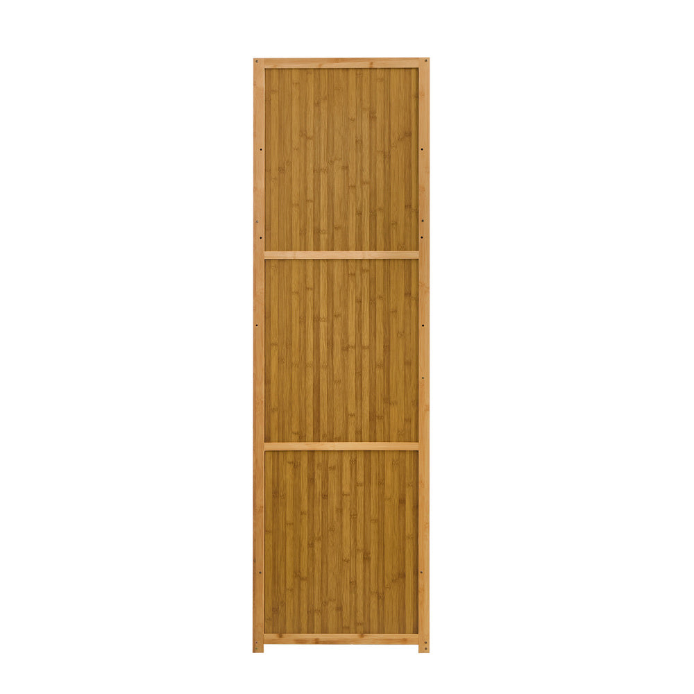 Bamboo Wardrobe Storage Cabinet 117x51x171cm