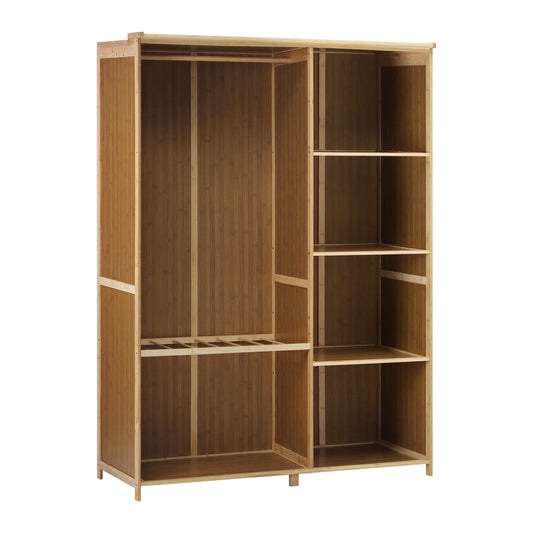 Open Wardrobe Clothes Rack with Hanging Rail & 5 Storage Shelves