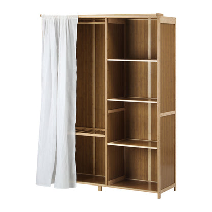 Open Wardrobe Clothes Rack with Hanging Rail & 5 Storage Shelves