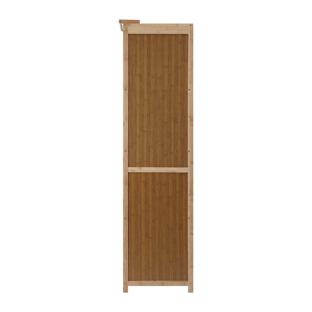 Open Wardrobe Clothes Rack with Hanging Rail & 5 Storage Shelves