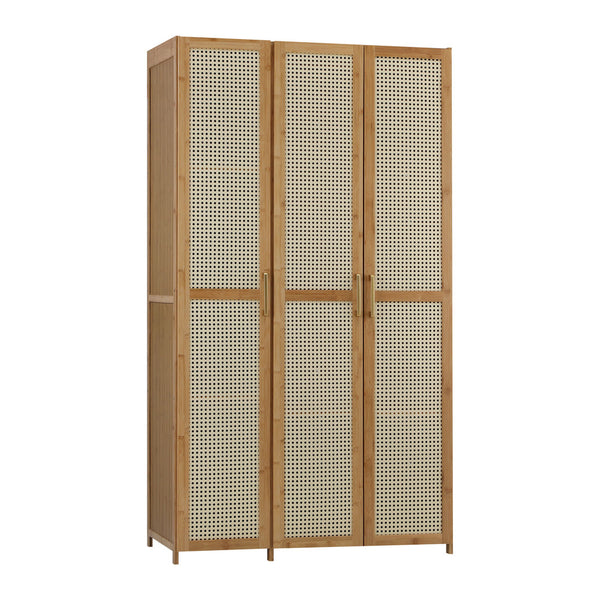  3 Door Wardrobe 6 Shelf Clothes Cabinet | HomeAndLiving