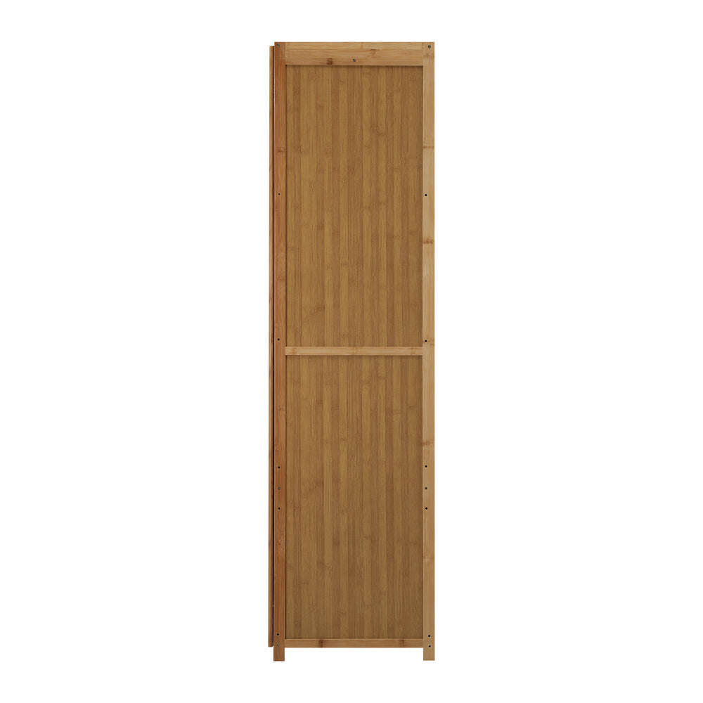 3 Door Wardrobe 6 Shelf Clothes Cabinet | HomeAndLiving