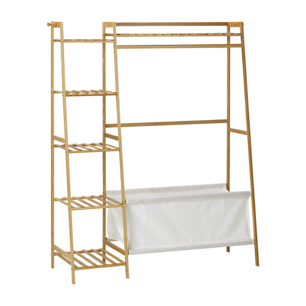  Open Wardrobe with Hanging Rail and Laundry Bag