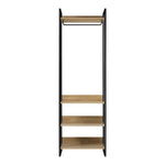 Clothes Rack Open Wardrobe 4 shelves Hanging Rail Metal