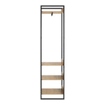 Clothes Rack Open Wardrobe 4 shelves Hanging Rail Metal