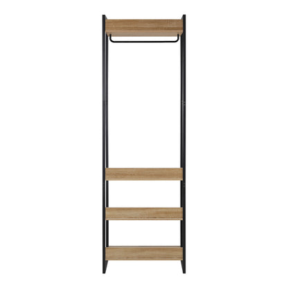 Clothes Rack Open Wardrobe 4 shelves Hanging Rail Metal