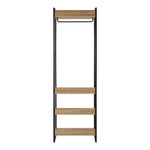 Clothes Rack Open Wardrobe 4 shelves Hanging Rail Metal