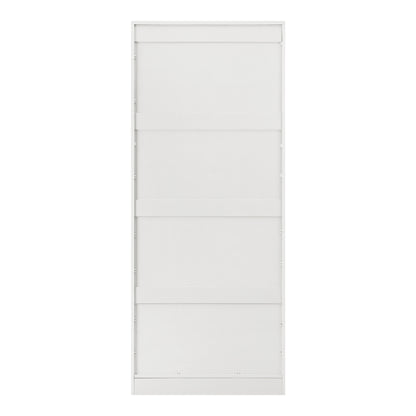 Wardrobe Large 2 Doors 4 Shelves White