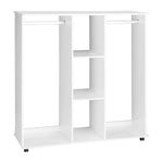 Portable Double Wardrobe Storage Shelves Organizer Clothes Rack Hanger