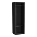 Sleek Open Wardrobe 2 Shelves Hanging Rail Natural/Black