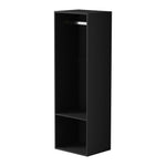 Sleek Open Wardrobe 2 Shelves Hanging Rail Natural/Black