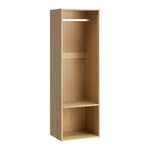 Sleek Open Wardrobe 2 Shelves Hanging Rail Natural/Black