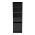 Wardrobe Shelf Unit 3 Drawers Organizer Black