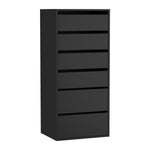 Wardrobe Shelf Unit 6 Chest of Drawers Black