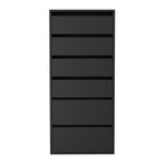 Wardrobe Shelf Unit 6 Chest of Drawers Black