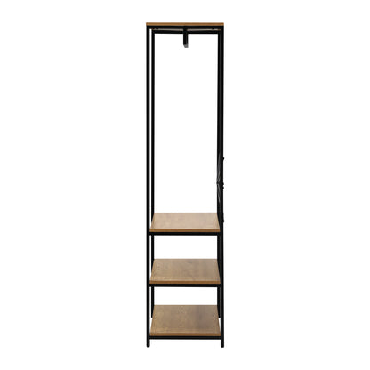 Open Wardrobe with Hanging Rail Metal 4 shelves