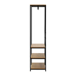 Open Wardrobe with Hanging Rail Metal 4 shelves