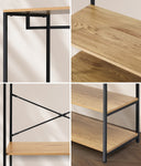 Open Wardrobe with Hanging Rail Metal 4 shelves