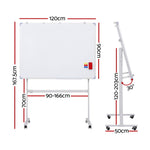 90X120Cm Standing Magnetic Whiteboard With Wheels