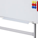 90X120Cm Standing Magnetic Whiteboard With Wheels