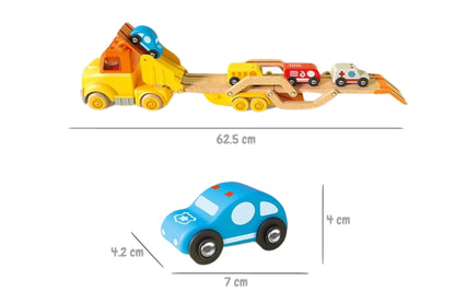 Wooden car carrier with sound and light