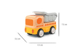 Wooden friction dump truck with sound and light