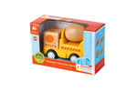 Wooden friction truck concrete mixer with sound and light